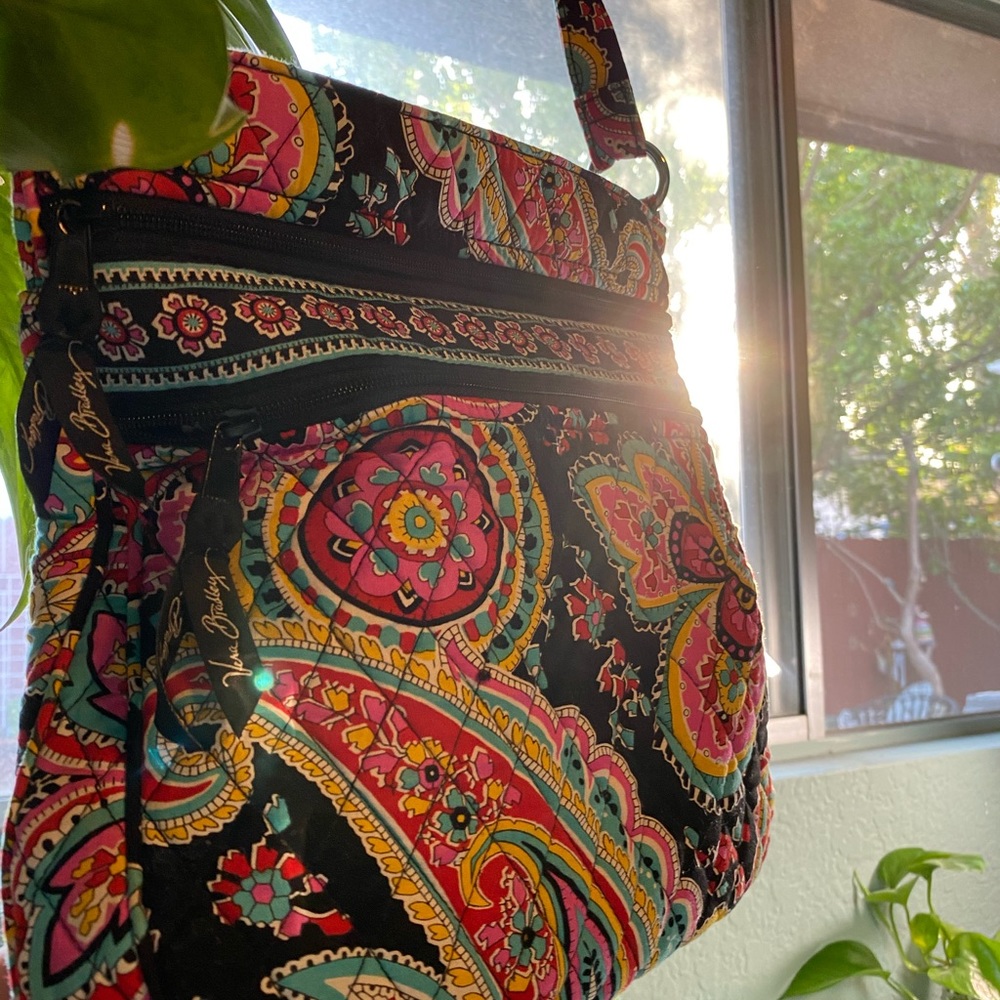 Vera Bradley Black Paisley Crossbody Purse